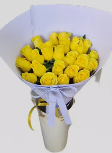 Букет жёлтых роз &laquo;Lieto&raquo; от интернет-магазина цветов в 