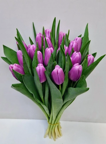 Букет с сиреневым тюльпаном &laquo;Триумф Инфинити&raquo; от интернет-магазина цветов в 
